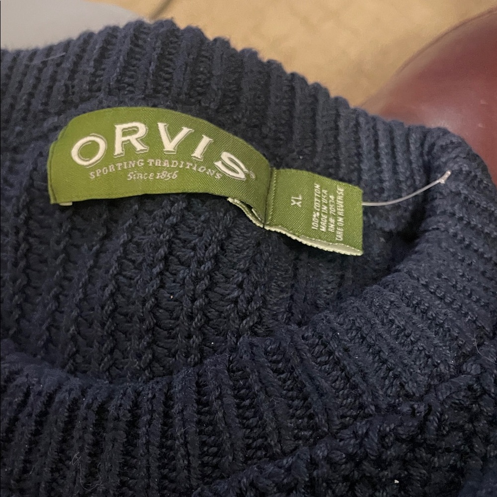 Orvis Navy Crewneck Sweater